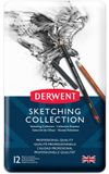 Набор материалов для графики Sketching Collection, металлическая коробка, 12 штук, Derwent