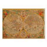 Папір для скрапбукінгу Maps of the seas and continents №09, А3, 42x29,7 см, 100 г/м&sup2;, односторонній, аркуш, Fabrika Decoru