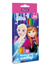 Набор цветных карандашей Frozen, 24 цвета, 12 штук, 1Вересня