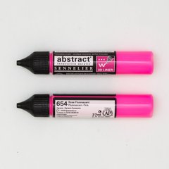 Лінер акриловий Abstract 3D, 27 мл, Рожевий флуоресцентний, Sennelier