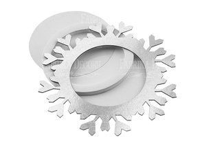 Заготовка для шейкера Snowflake, 11,3x10,9 см, срібний, Fabrika Decoru