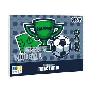 Пластилін Yes Football, 18 кольорів, 360 г