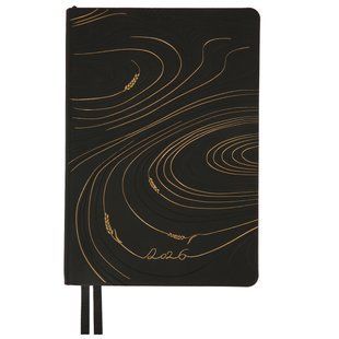 Щоденник A5 Leo Planner датований 2026 Enigma, м'яка обкладинка, чорний, 368 сторінок