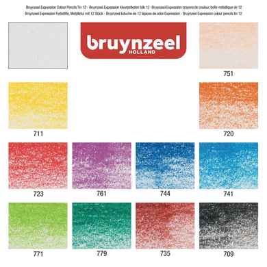 Набір кольорових олівців EXPRESSION 12 штук, Bruynzeel