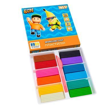 Пластилін Yes Stumble Guys, 12 кольорів, 240 г