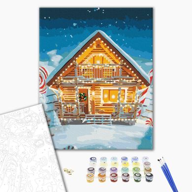 Картина по номерам Сказочный новогодний домик, 40x50 см, Brushme