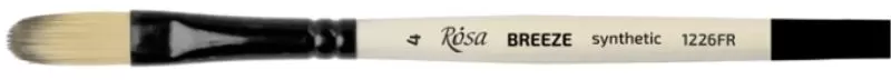 Пензель Breeze 1226FR, №4, cинтетика, овальний, коротка ручка, Rosa