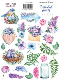 Набор наклеек (стикеров), 23 шт, Colorful spring #106