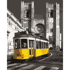 Картина по номерам Желтый трамвай, 40х50 см, Santi