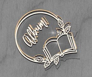 Заготовка для мега шейкера Кругла рамка - Книга, 20x20 см, молочний, Fabrika Decoru