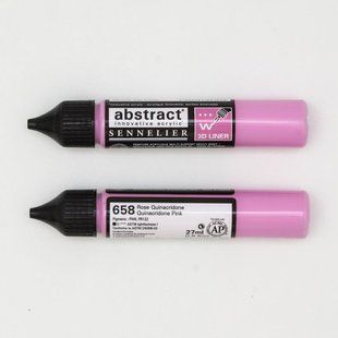 Линер акриловый Abstract 3D, 27 мл, Хинакридон розовый, Sennelier