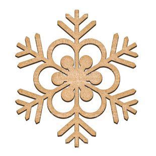 Артборд Снежинка, 30х32,5х0,3 см, двусторонний, МДФ, Fabrika Decoru