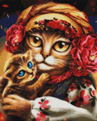 Алмазная мозаика Семья котиков ©Марианна Пащук, 40x50 см, Brushme