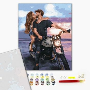 Картина за номерами з пофарбованими сегментами Адреналін любові, 40x50 см, Brushme