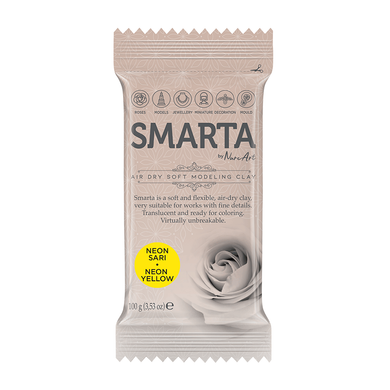 Пластика самозатвердевающая, неоновая, 100 г, Smarta