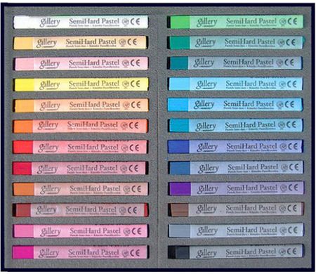 Пастель суха напівтверда 24 кольори, квадратна, MPL-24, MUNGYO