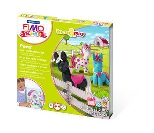 Набір пластики Fimo Kids, Поні, 4 кольори х 42 г, Fimo