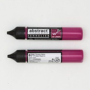 Линер акриловый Abstract 3D, 27 мл, Маджента тёмная, Sennelier