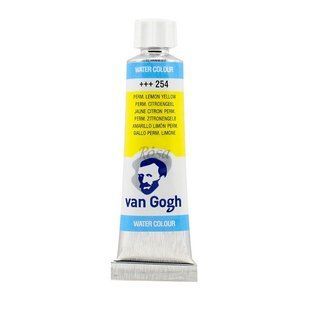 Краска акварельная Van Gogh (254), Желтый лимонный устойчивый, туба, 10 мл, Royal Talens