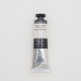 Масляная краска Sennelier, 40 мл, профессиональная, S1, титановый белый, Titanium white
