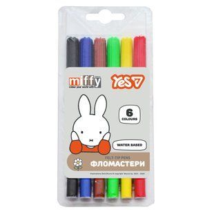 Фломастери Yes Miffy, 6 кольорів