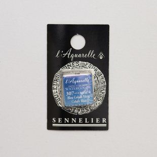 Акварельная краска Sennelier, полукювета, S4, кобальтовый синий (Cobalt Blue)