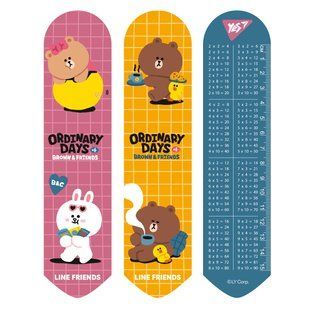 Закладка 2D Line Friends brown, 4,5х19 см, Yes