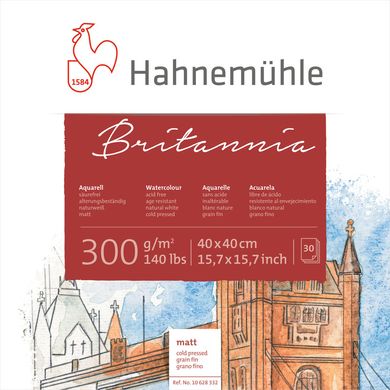 Альбом-склейка для акварели Britannia Quattro, 40x40 см, 300 г/м², CP, 30 листов, Hahnemuhle