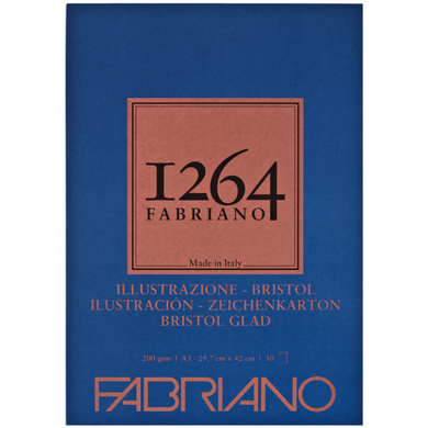 Альбом-склейка для малюнка Bristol 1264 А3, 200 г/м2, 50 аркушів, Fabriano