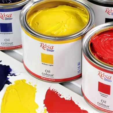 Фарба олійна, Жовта світла, 490 мл, ROSA Studio