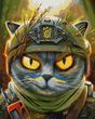 Алмазна мозаїка Котик розвідник &copy;Маріанна Пащук, 40x50 см, Brushme
