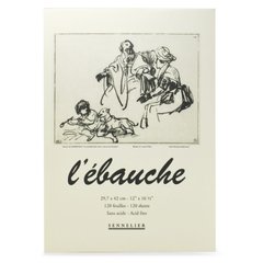 Блокнот-склейка для ескізів та начерків Sennelier Ebauche, 120 аркушів, 90 г/м², 10,5х14,8 см