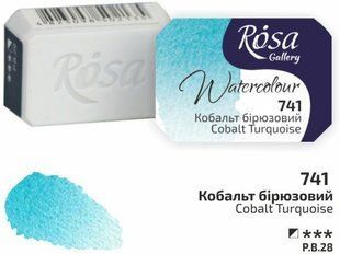 Фарба&nbsp;акварельна,&nbsp;Кобальт бірюзовий,&nbsp;2,5 мл,&nbsp;ROSA&nbsp;Gallery