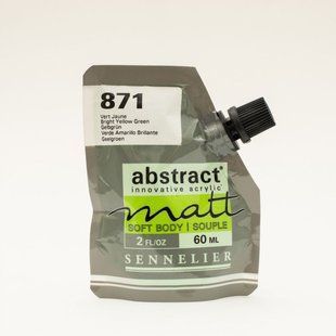 Фарба акрилова Sennelier Abstract, Жовто-зелений яскравий №871, 60 мл, дой-пак, матова