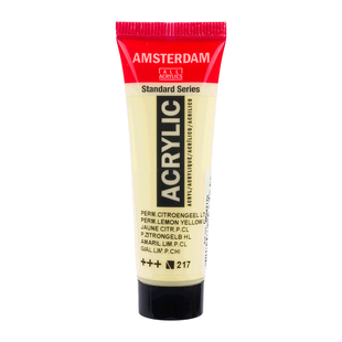 Краска акриловая AMSTERDAM, (217) Желтый лимонный светлый, перманентный, 20 мл, Royal Talens