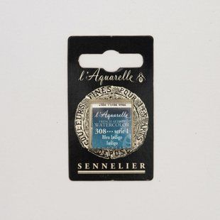 Акварельная краска Sennelier, полукювета, S1, индиго (Indigo)