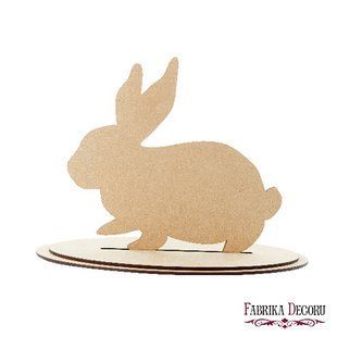 Заготовка для декорування Зайчик №249, 10х19х21 см, МДФ, Fabrika Decoru