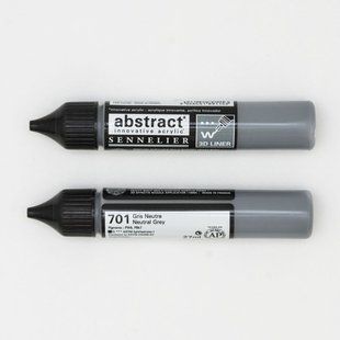 Линер акриловый Abstract 3D, 27 мл, Серый нейтральный, Sennelier