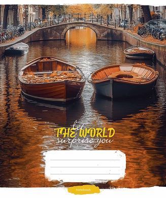 Зошит загальний Let the world surprise you А5, 60 аркушів у лінію, вододисперсійна обкладинка, Школярик