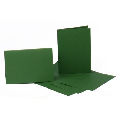 Набір заготівок для листівок №11, 10,5х21 см, 220 г/м², темно-зелений, 5 штук, ROSA TALENT