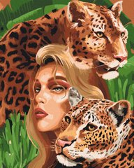 Картина по номерам Хищные леопарды, 40х50 см, Brushme
