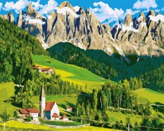 Картина за номерами Будиночок в Альпах, 40x50 см, Brushme