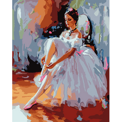 Картина по номерам Хрупкая балерина, 40х50 см, Santi