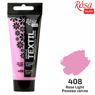 Краска&nbsp;акриловая&nbsp;по ткани ROSA TALENT розовая&nbsp;светлая (08),&nbsp;60 мл