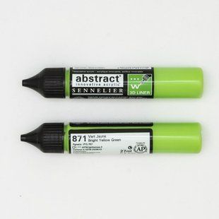 Линер акриловый Abstract 3D, 27 мл, Жёлто-зелёный яркий, Sennelier
