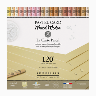 Блок пастельной бумаги Sennelier Pastel Card, 30x30 см, 12 листов, неаполитанский жёлтый