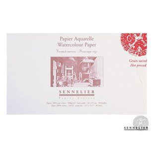 Альбом-склейка для акварелі, 300 г/м&sup2;, 30x30 см, холодне пресування, 20 аркушів, Sennelier