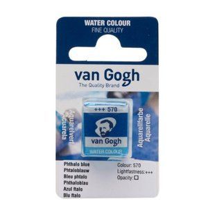 Краска акварельная Van Gogh (570), Синий ФЦ, кювета, Royal Talens