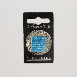 Акварельная краска Sennelier, полукювета, S4, кобальт глубокий (Cobalt Deep)