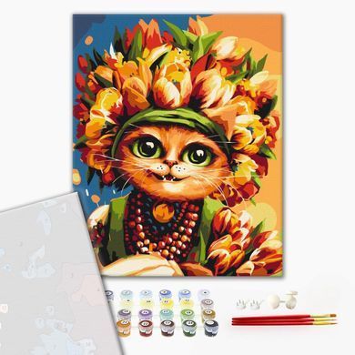 Картина по номерам Весенняя кошка &copy;Марианна Пащук, 40х50 см, Brushme